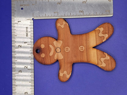 Gingerbread Man Cedar Ornament