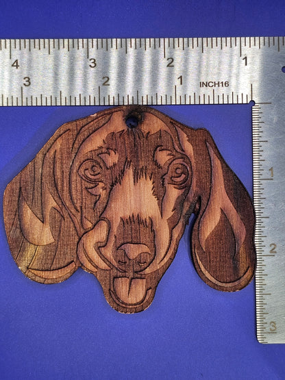 Dachshund Cedar Ornament