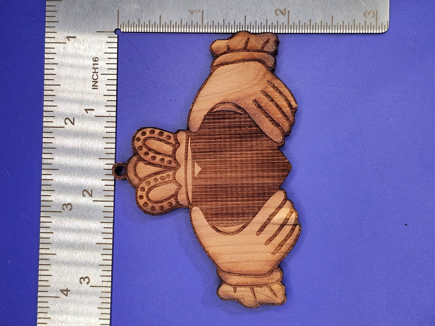 Celtic Claddagh Cedar Ornament