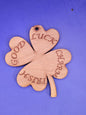 Celtic Lucky Four Leaf  Clover Cedar Ornament
