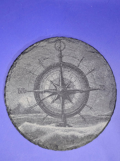 Nautical Collection Slate Coasters (set of 4 with holder)