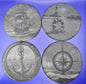 Nautical Collection Slate Coasters (set of 4 with holder)