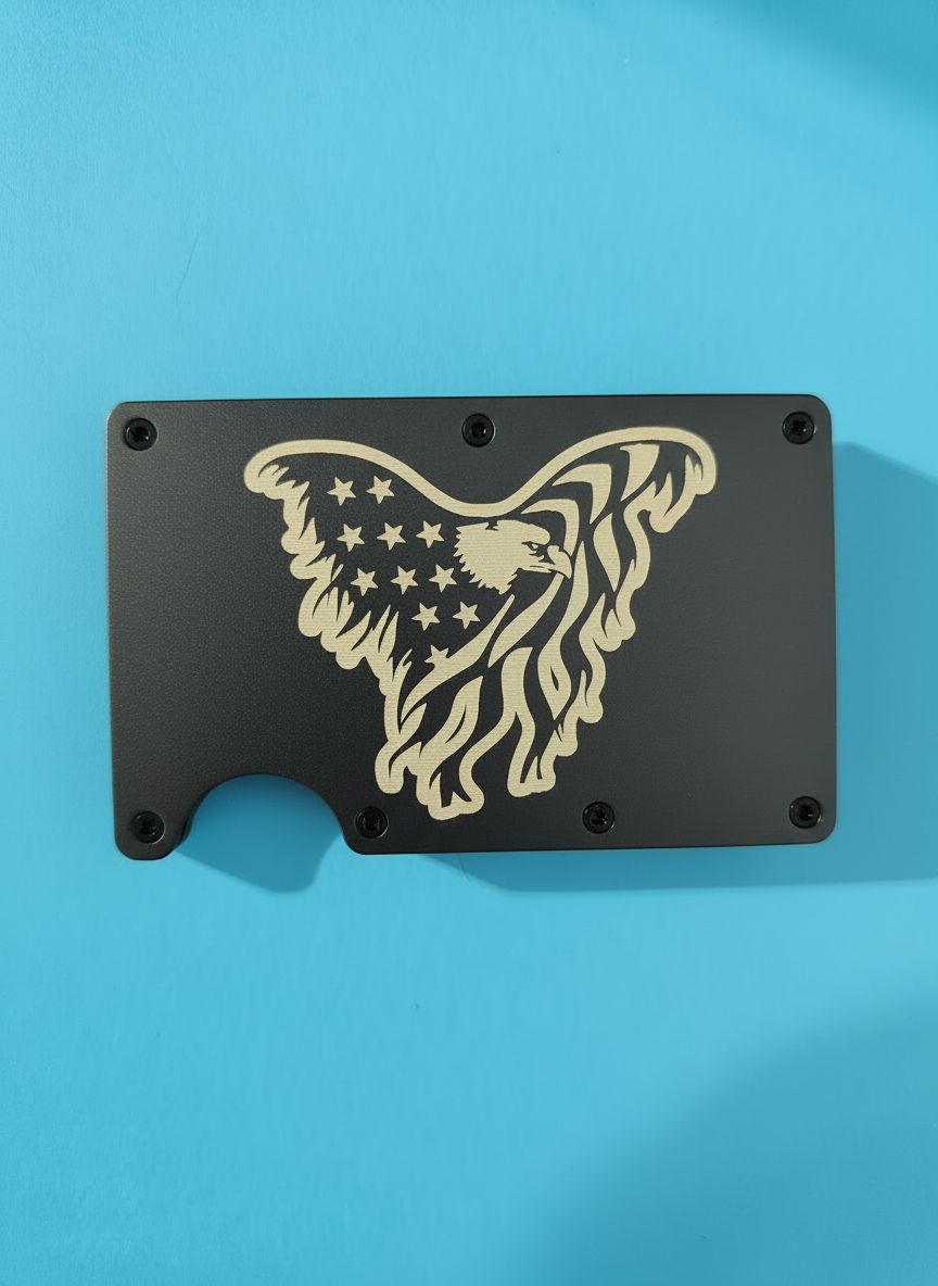 Eagle American Flag Metal Minimalist Wallets