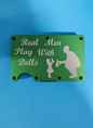 Real Men Play With Dolls (daddy daughter) Metal Minimalist Wallets