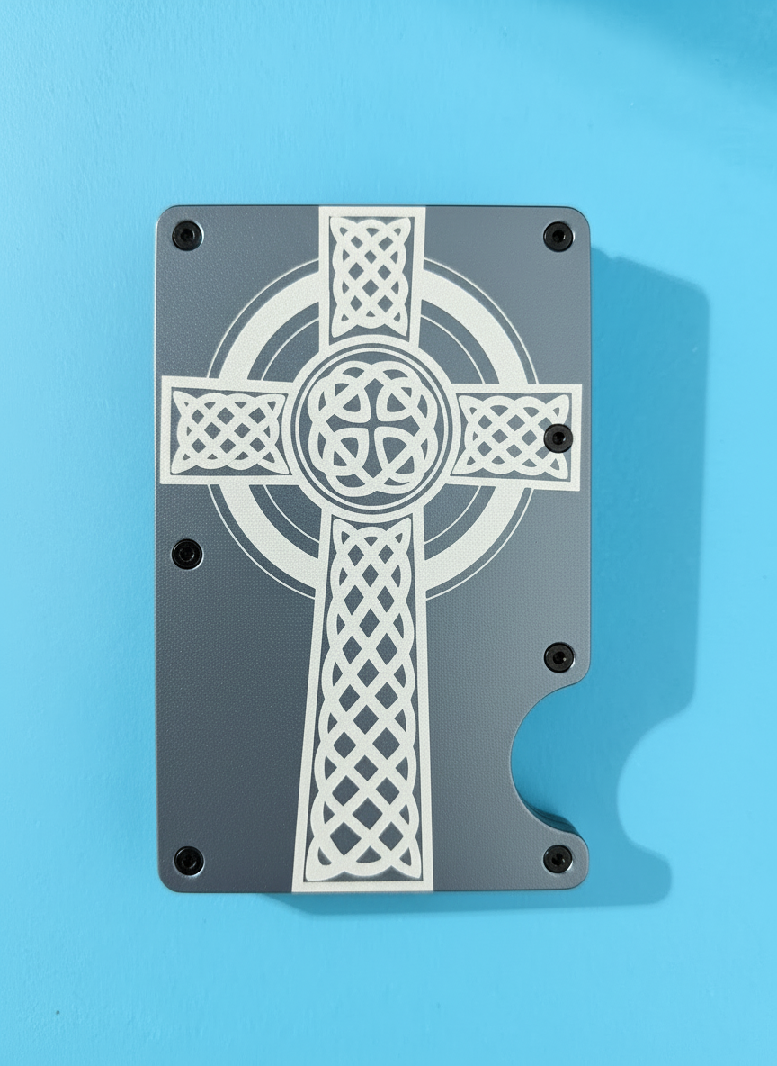 Celtic Cross Metal Minimalist Wallets
