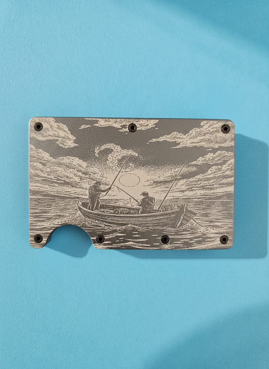 Fishing Metal Minimalist Wallets