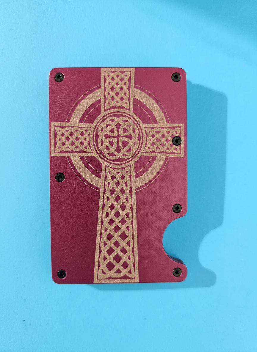 Celtic Cross Metal Minimalist Wallets