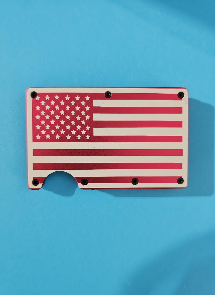 American Flag Metal Minimalist Wallets