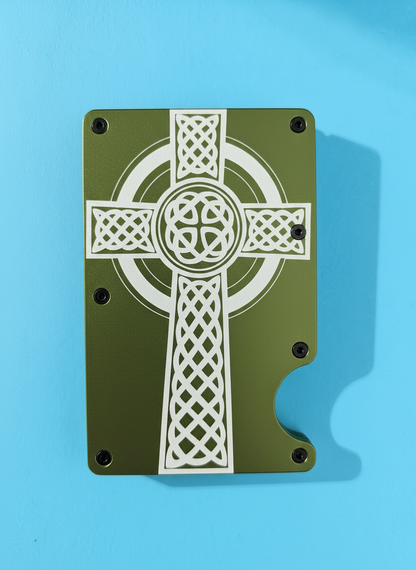 Celtic Cross Metal Minimalist Wallets