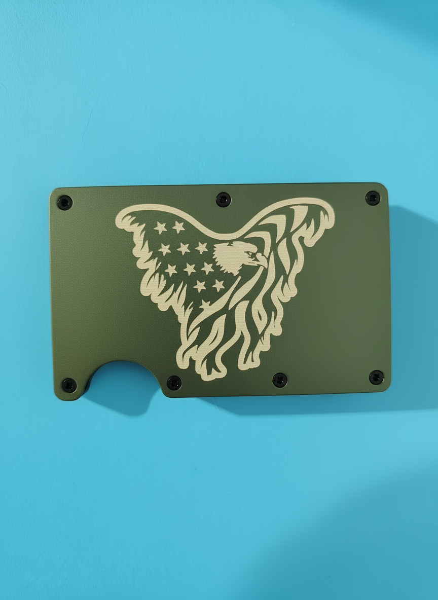 Eagle American Flag Metal Minimalist Wallets