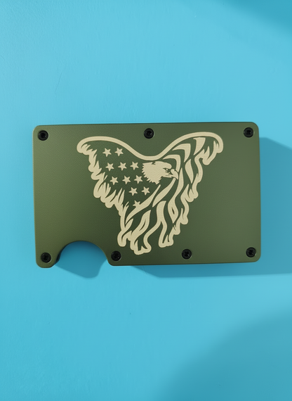 Eagle American Flag Metal Minimalist Wallets