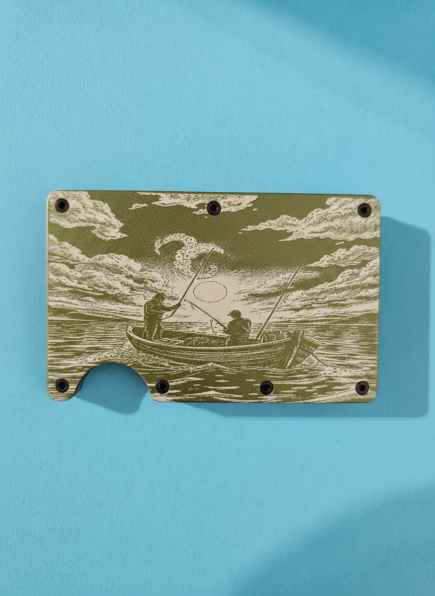 Fishing Metal Minimalist Wallets