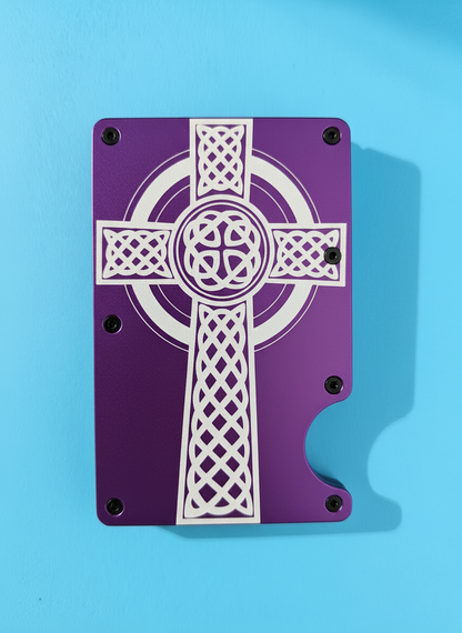 Celtic Cross Metal Minimalist Wallets