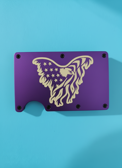 Eagle American Flag Metal Minimalist Wallets