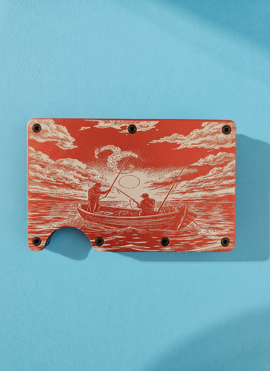 Fishing Metal Minimalist Wallets