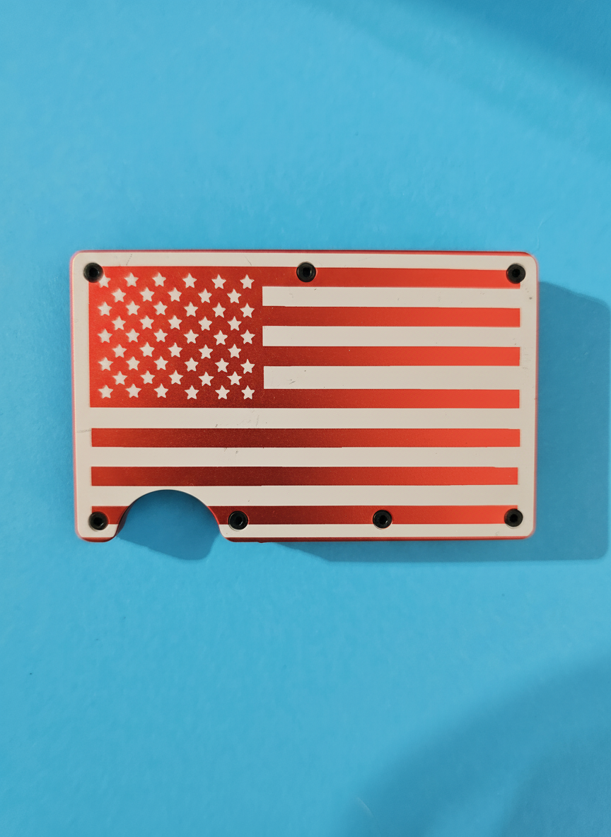 American Flag Metal Minimalist Wallets