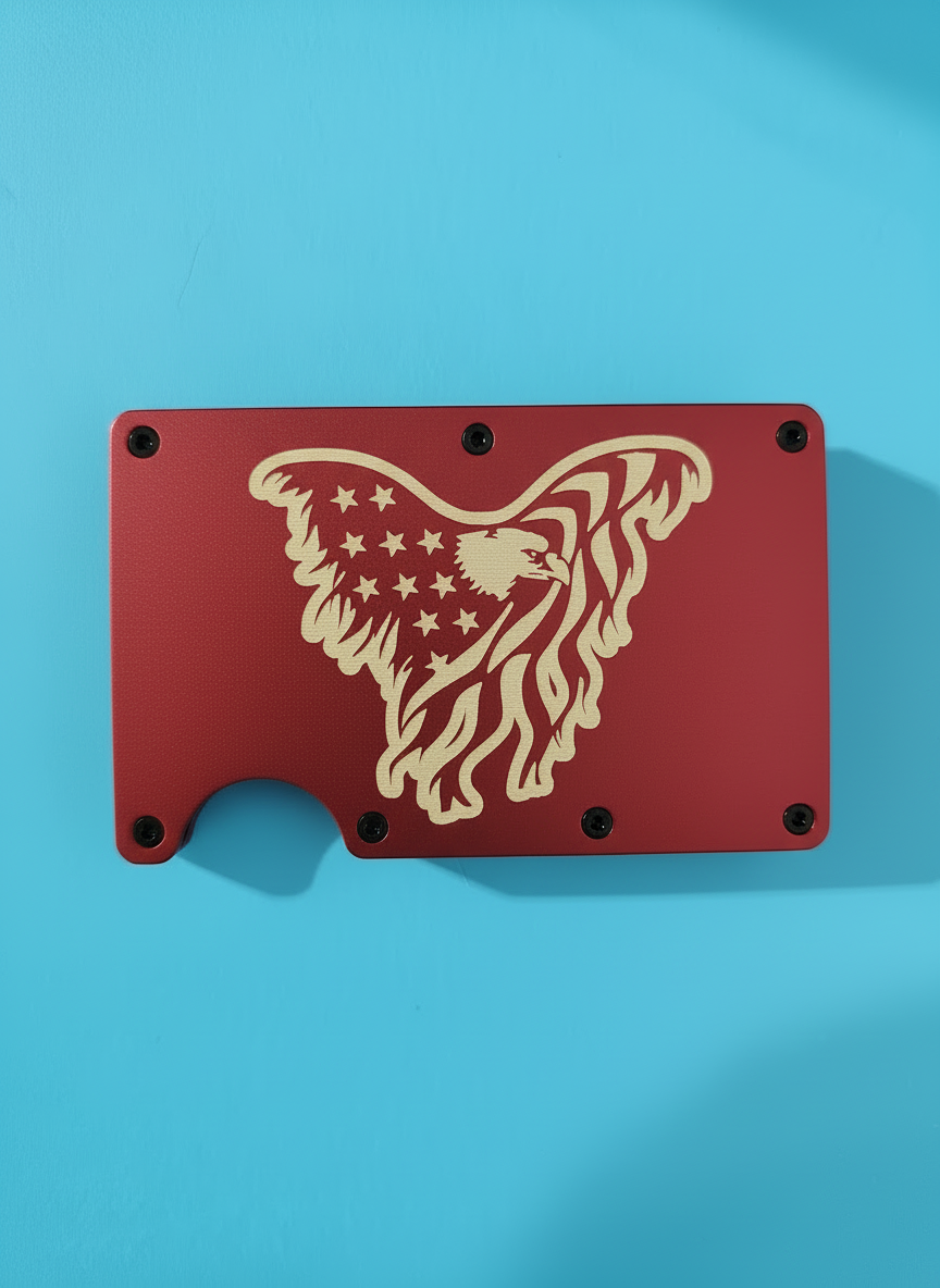 Eagle American Flag Metal Minimalist Wallets